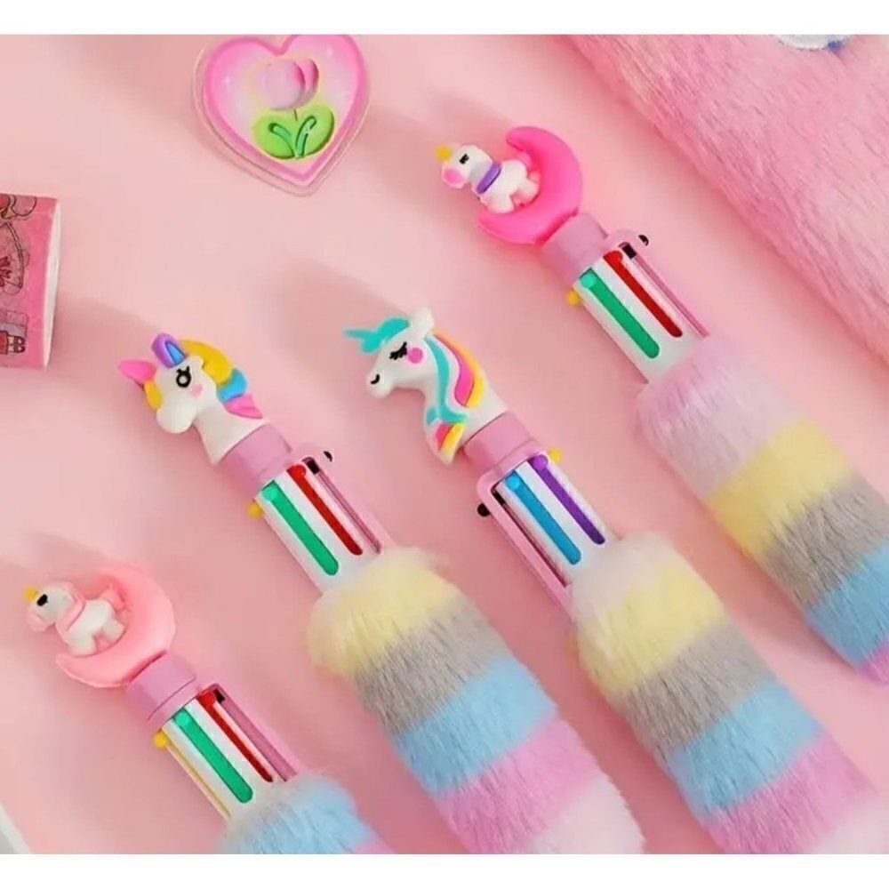 New! Unicorn 6 Color Pen Plush! So cute and Y2K